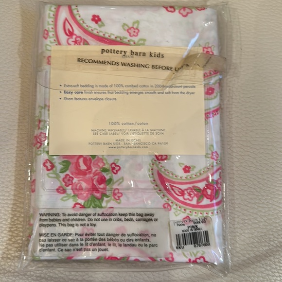 Pottery barn Kids NWT Paisley Sham Standard + 1 Very Gently Used!! - Picture 4 of 6